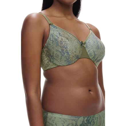 Chantelle Co Bra Underw. Very Covering Molded Python Print Maat: E100 | BH's Outlet | Dames | Groen