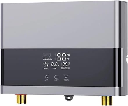 Elektrische Boiler - Directe Verwarming Water - Snel Warm Water - LCD Temperatuurdisplay - 220*178*60mm - Zilver