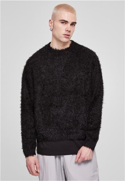 Urban Classics Feather Sweater Gebreide trui zwart 3XL