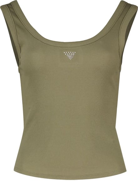 GUESS Sl Triangle Bling Ri Mossy Green Taglia: XS | Canottiere Outlet | Donna | Verde