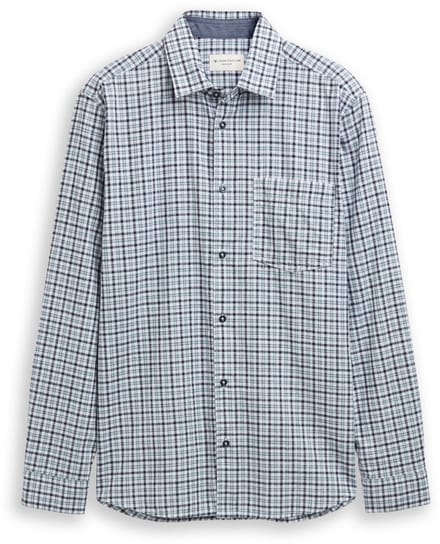 Tom Tailor - Heren hemd - Maat S - Mannen - blauw - katoen
