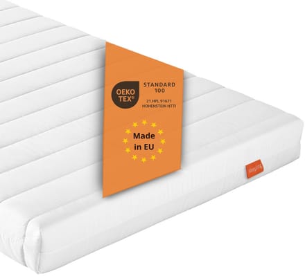 sleepling Basic 30 - matras 90x200 cm comfortschuim - hardheidsgraad 2 zacht - 11 cm hoogte - afneembare hoes - Made in EU - topkwaliteit - 90 x 200 x 11 cm - wit
