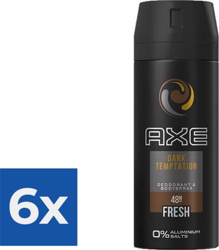 Axe - Deodorant - Spray - Dark Temptation - 48h - 150ml x 6