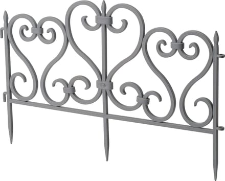 Formplast Tuinhekjes - 5x stuks - kunststof - 250 cm - grijs - borderrand - tuinafscheiding