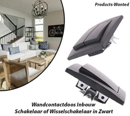 2-Stuks Stopcontact met Randaarde Inclusief Afdekraam 2-Voudig