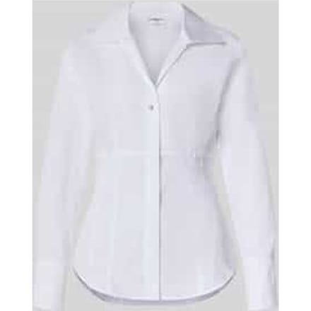 Slim fit overhemdblouse van puur katoen