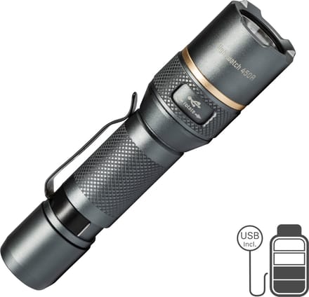 LED's Work Oplaadbare LED Zaklamp - 450 Lumen - IPX7 Waterdicht - Met 3 lichtstanden