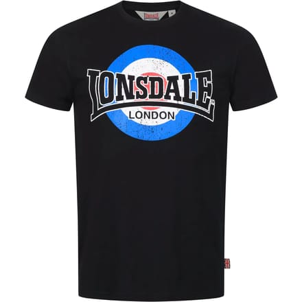 Lonsdale Huyton T-shirt Met Korte Mouwen Zwart 3XL Man