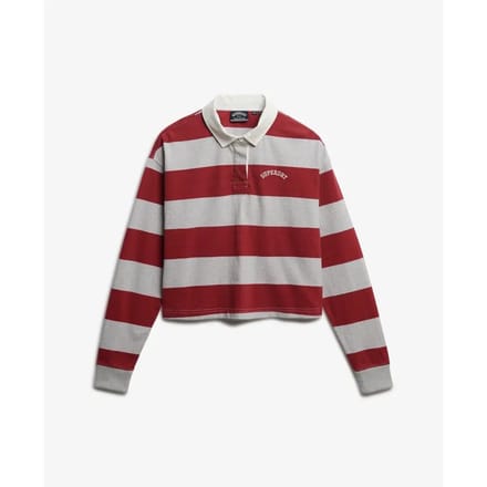 Gestreept poloshirt met lange mouwen voor dames Superdry Athletic Essentials