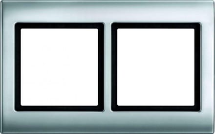 Dubbel Frame - Wandmontage Frame - Schakelaar Installatie - Aluminium Afwerking - Aluminium