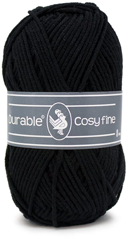 Durable Cosy Fine - 325 black - Katoen/Acryl Garen