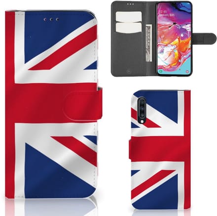 Samsung Galaxy A70 Bookstyle Case Groot-Brittannië