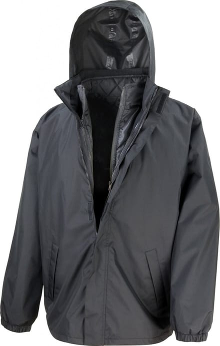 Result 3-in-1 Jacket With Quilted Bodywarmer RT215X - Black - S
