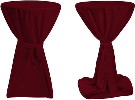 Statafelhoes Premium Bordeaux 60 cm Rond - Elegante Polyester Hoes voor Bistrotafel