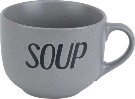 Cosy & Trendy Soepkom - grijs - 11 cm - 510 ml - Soepbeker - kommetje - schaaltje