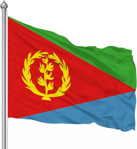 *** Grote Eritrese vlag - Eritrea - 90 x 150 cm - van Heble® ***