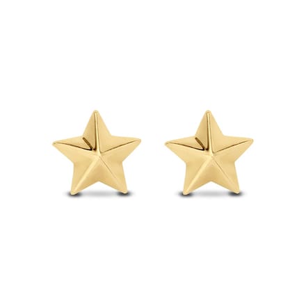 New Bling Goud 9NBG-0042 - Oorknop Ster - Bewerkt - 5mm - Goud