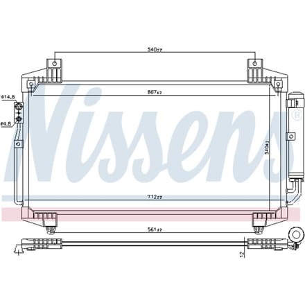 Condensator, airconditioning NISSENS 940936