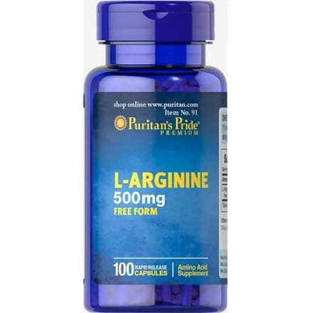 Puritan's Pride - L-Arginine 500 mg, 100 Gélules