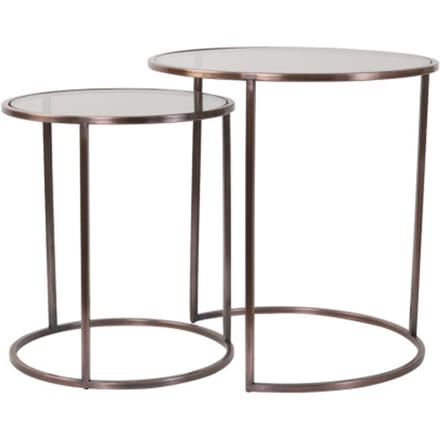 Light & Living bijzettafel duarte Ø50x52cm - set van 2