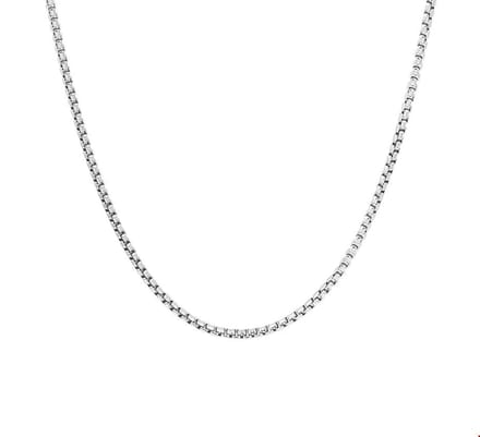 Zilver Gerhodineerde Collier venetiaans bol 1 1329082 42 cm