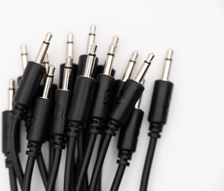 Bowl Modular - 15 patchkabels voor eurorack - recht - 150 cm - zwart