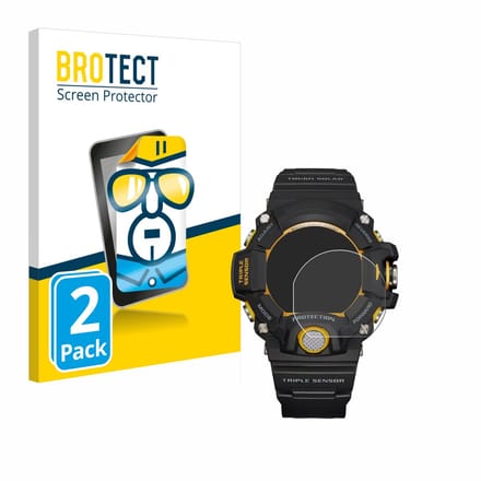 BROTECT - Screenprotector voor Casio G-Shock GW-9400Y-1 - Folie Beschermfolie transparant 2 Stuks