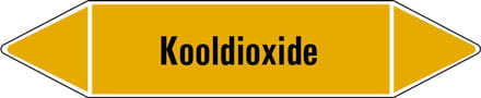 Kooldioxide leidingmarkering op vel 179 x 37 mm - 5 per vel