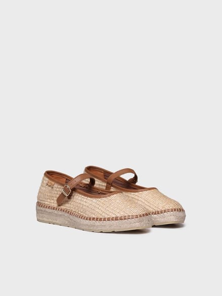 Damesschoen Mary Jane van raffia | INCA-RP