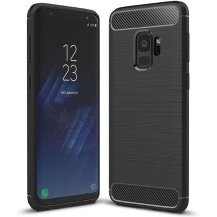 Coque pour Samsung Galaxy S9. Case Gel Elite Carbon Noir - German Tech®