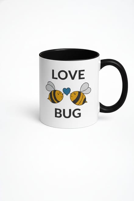 Love Bug Mok | Schattige Bijen & Hart | Uniek Liefdes Cadeau