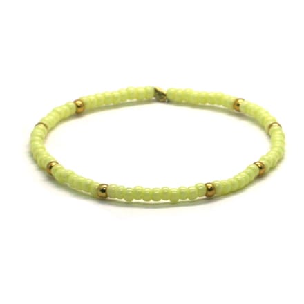 Armband geel - goud rvs - 3mm