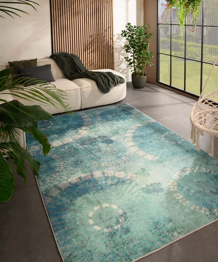 Binnen & buitenkleed - Valenca Aria mintgroen 80x150