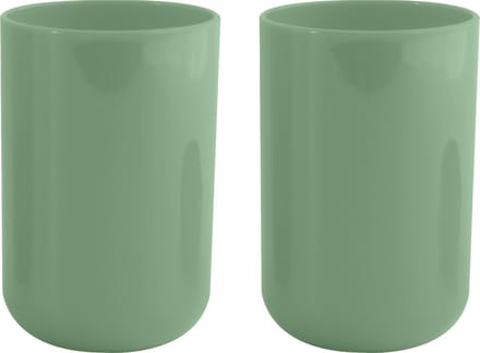 MSV Drinkbeker/limonadebeker - 4x - PS kunststof - groen - 490 ml - camping bekers