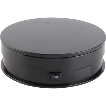 Plateau tournant électrique 15 cm avec télécommande et support pour photographie noir