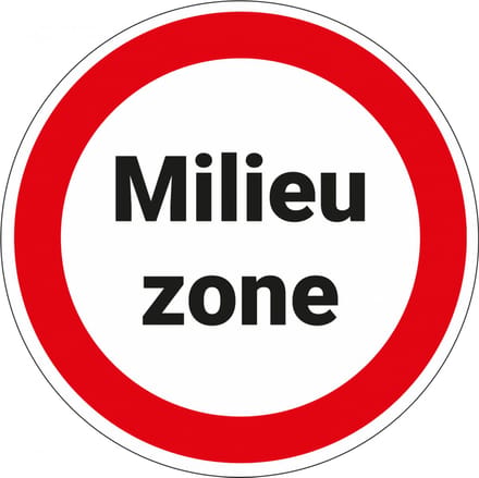Milieu zone bord - kunststof - C22a 300 mm
