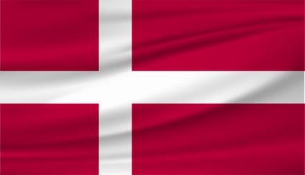 Partychimp Deense Vlag Denemarken - 90x150 Cm - Polyester - Rood/Wit