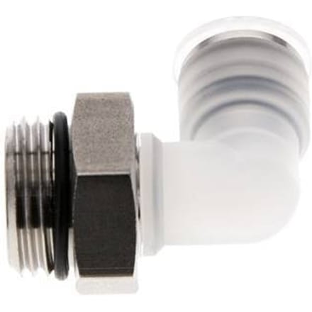 10mm x G1/2'' 90 graden L-verbinding PA/RVS Insteekfitting Buitendraad Draaibaar EPDM