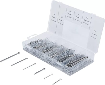 BGS Splitpen assortiment - roestvrij staal - Ø 1,6 - 4,0 mm - 555 delig