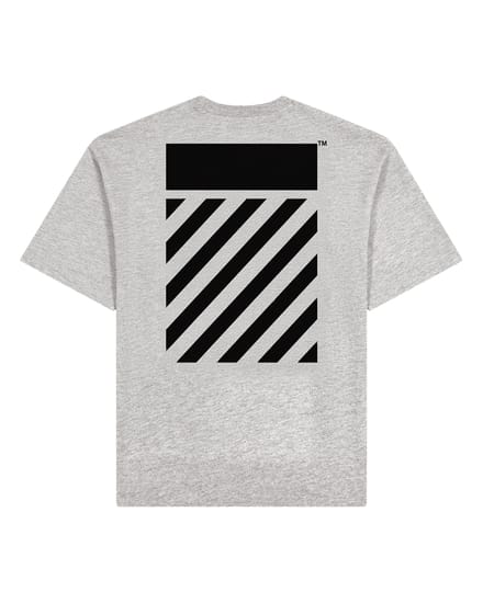 L/AB Off-White t-shirt jongens Diag Heather Grey - maat 140