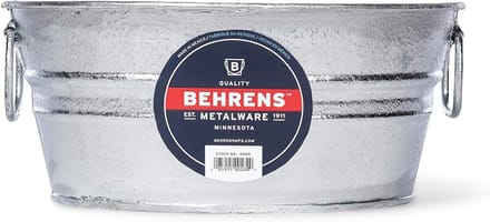 Lage Vlakke Stalen Kuip met Handvatten - 1,5 Gallon
