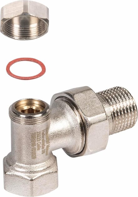 Hoekafsluitbare Radiator Verwarmingscomponent met Schroefverbinding en 3/4 inch Uitloop
