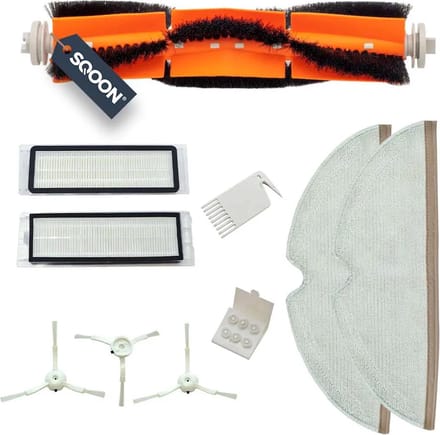 SQOON® Onderhoudsset – Geschikt voor Xiaomi Roborock E2 / E3 Series – 10-delig