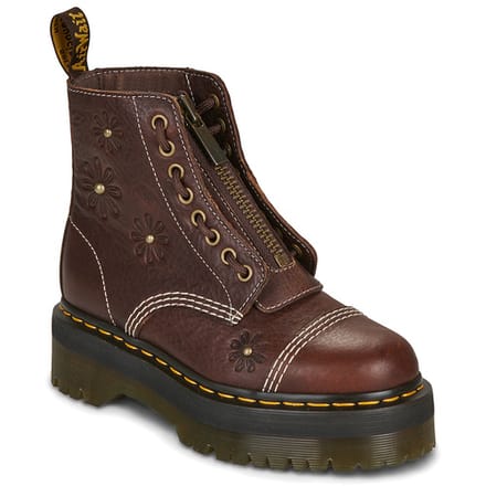 Dr Martens Sinclair Flower Grizzly donkerbruine leren laarzen