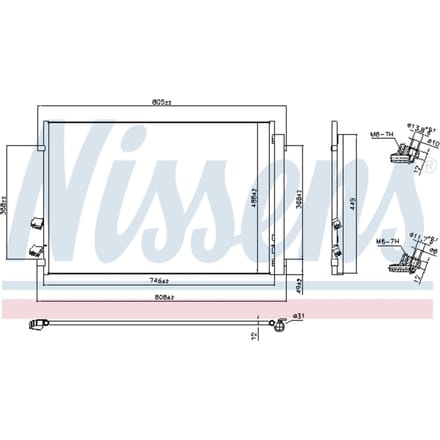 Condensator, airconditioning NISSENS 941087