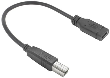 ACT USB Type-C® female naar USB-B 2.0 printer adapterkabel 0,2m AC7462