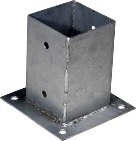 Wovar Paalhouder op plaat 7 x 7 x 15 cm | Per Stuk