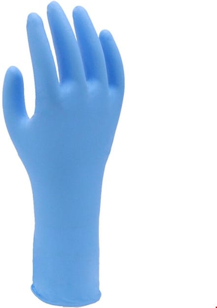 Showa 7585PF 100% nitril wegwerphandschoen (50x) blauw maat S