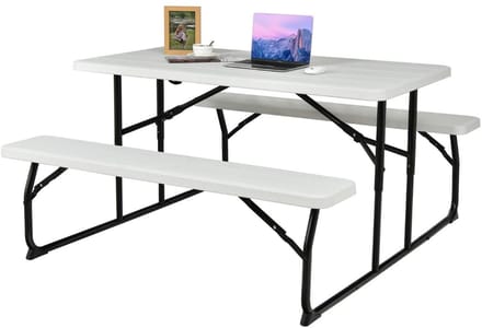 Biertafel - OpklapbareTafel Biertafel -Campingtafel -Koffertafel - Tuintafel - Balkontafel - Wit