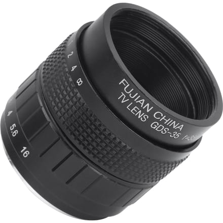 Accessoire d'objectif de caméra sans miroir à mise au point fixe de Film de télévision à monture C 35mm F1.7 noir